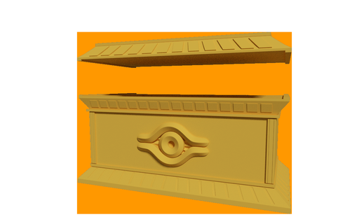 oro sarcofago yugioh gioco anime arte Stampa Yu Gi Oh giocattoli giocattolo deckbox 3d print model - Mito3D