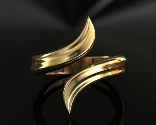 gold schlange ring eu 56 ringe frauen frau mädchen mode schmuck juwel 3d print model - Mito3D