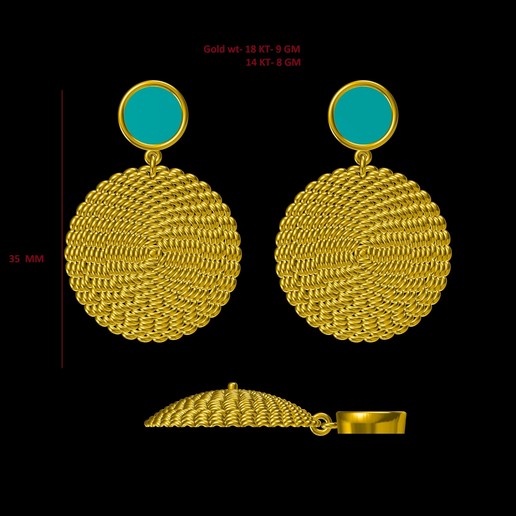 las tapas de oro la joyería tops 3D print model - Mito3D