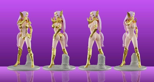 golden amazon warrior dolores saint saiya woman aries 3d print model - Mito3D