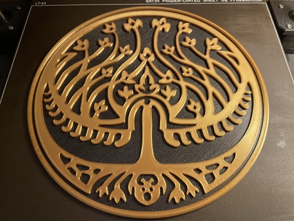 d'or armée logo prince Nuada ceinture assiette cosplay hellboy hellboy2 or décoration 3d print model - Mito3D