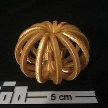 dourado cela 3d Fibonacci FIG espiral matemática arte math_art 3d print model - Mito3D