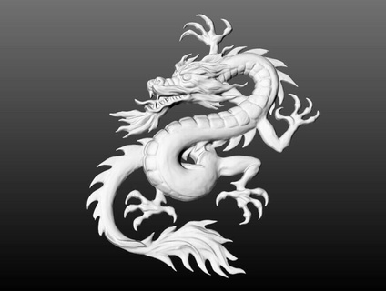 d'or chinois dragon pendentif 3d bijoux fantaisie miniatures art dragons or personnage sculpture animaux monstre créature bête argent pendentifs 3d print model - Mito3D