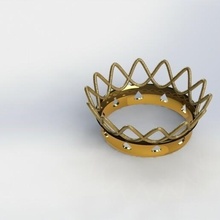golden crown desidn engineering 3d print model - Mito3D