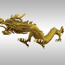 golden dragon 3d divers animal 3d print model - Mito3D