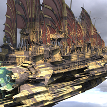 golden dragon speeder ship 3d print model - Mito3D