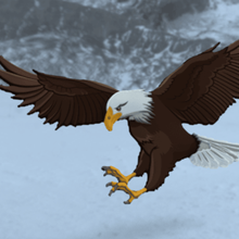 golden eagle art animale aquila albino ciondolo 3d print model - Mito3D