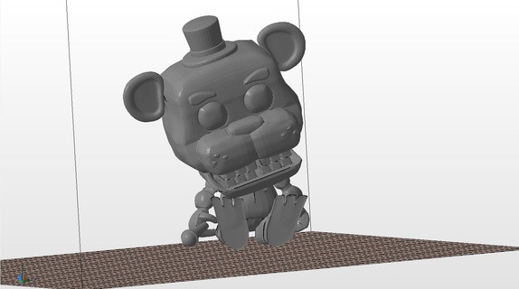 altın Freddy Funko pop fnaf oyuncak Toplamak 3d print model - Mito3D