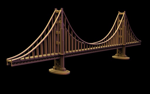 golden gate bridge 3d print model - Mito3D