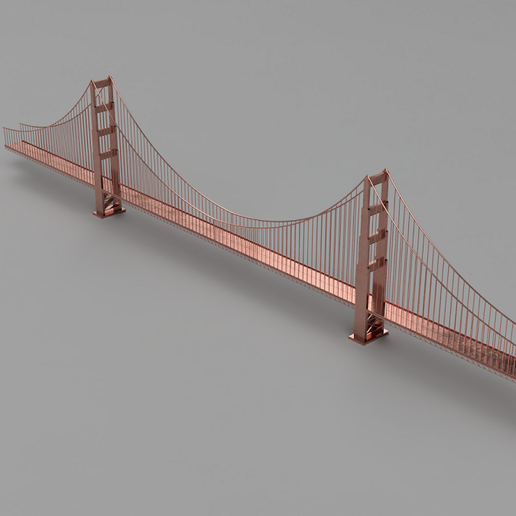 d'oro cancello ponte architettura California punto riferimento san francisco edifici strutture 3D print model - Mito3D
