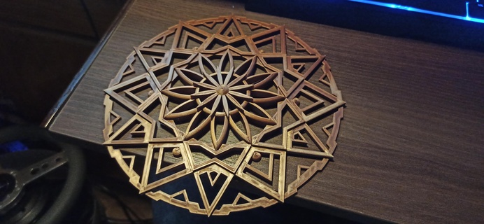 d'oro geometria mandala rapporto aureo sacro sacra arte 3d print model - Mito3D