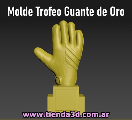 d'or gant trophée moule accueil maison moules pot pots ciment gypse artisanat planteur fleur béton football 3d print model - Mito3D