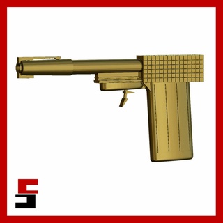 dourado arma fogo James vinculo suporte réplica pistola stl 3d impressão 3d print model - Mito3D
