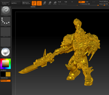 golden hero lance claw battlegame war marine infantry custodes 3d print model - Mito3D