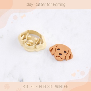 golden labrador dog polymer clay cutter tools earring animal pomeranian poodle bulldog pit bull 3d print model - Mito3D