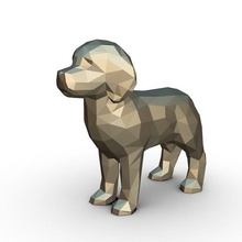 golden labrador rakam sanat altın hediye baskı takı lowpoly kolye <url> hayvan dekor heykelcik iç tasarım Minyatürler heykel oyuncak memeli köpek 3d print model - Mito3D
