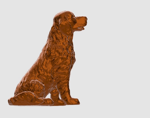 golden retriever dog art 2024 dogs animals fun print in place 3d print model - Mito3D