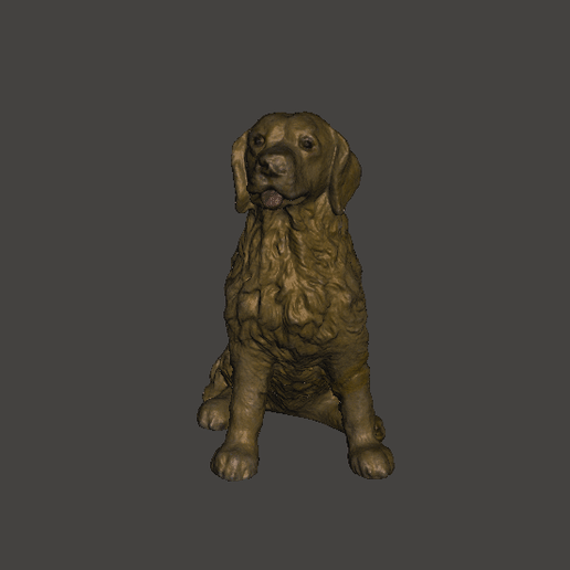 d'or retriever chien mascotte figurine art Labrador labradorrécupérer chiens l'amour figure 3D print model - Mito3D