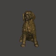 d'oro retriever cane mascotte figurina arte labrador labradorrecuperare cani amore figura 3d print model - Mito3D