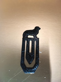 golden retriever dog paper clip trombone mark bookmark 3d print printing bricoloup 3d print model - Mito3D