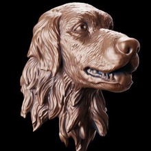 altın av köpeği baş Sanat heykel mermer adam tek renkli sanatsal Rönesans heykeller 3d print model - Mito3D