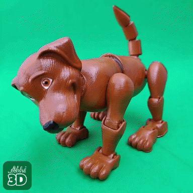 dourado retriever stl cão impressão colocar flexi 3d modelo animal 3D print model - Mito3D