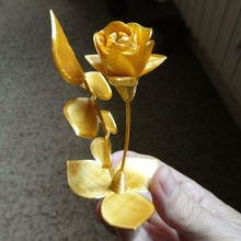 golden rose art decor flower pink 3d print model - Mito3D