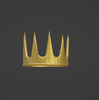 dorado sajón corona rey 3d print model - Mito3D