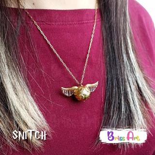 golden snitch 3d earrings necklace set earringsharrypotter earrings3d earringsresin harrypotter harry potter hedwig printed resin snitchdorada 3d print model - Mito3D