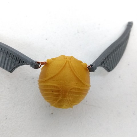 golden snitch pendant art harry potter magic 3d ball 3D print model - Mito3D