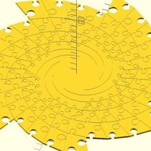 golden spiral jigsaw puzzle 3d print model - Mito3D