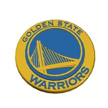 golden state warriors - logo art insigne csd de la nba les guerriers signes logos 3d print model - Mito3D