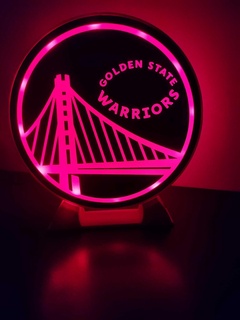 golden state warriors nba lamp led light 3d print model - Mito3D