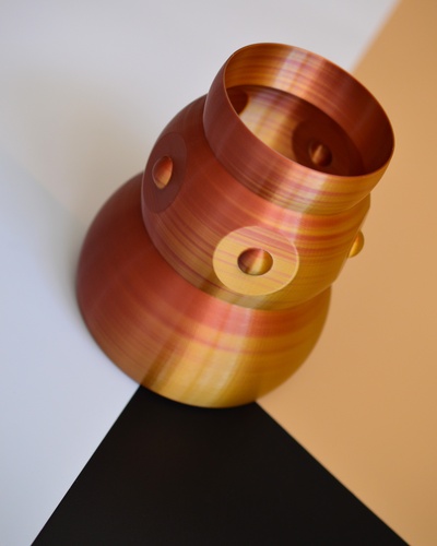 d'or vase minimalisme accueil maison ender3 3d 3dprinting modélisation or vasemode décor lampe verdana3d 3dprinter 3d print model - Mito3D