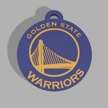 golden warriors keychain key ring state nba 3d print model - Mito3D