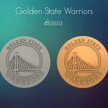 dourado guerreiros logotipo alívio 3d impressão modelo arte basquetebol esculturas sinais logotipos 3d print model - Mito3D