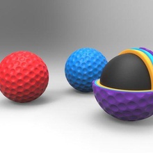 golf ball full sliced various sport outdoors put practice model minigolf garden games balls 3d print model - Mito3D