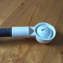 golf ball retriever attachement + handle extension adapter vileda telescopic mop tool 3d print model - Mito3D