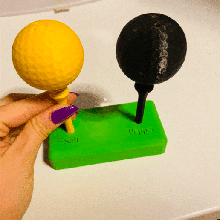 golf ball salt & pepper holder shaker funny kitchen coocking 3d print model - Mito3D