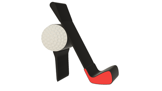 golf club ball phone stand store real it- instant download - supports needed holder iphone samsung tee 3d print model - Mito3D