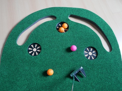 golf trou mettant tasse bogey entraine putter 3d print model - Mito3D