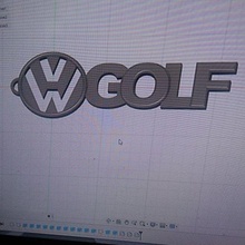 Golf Schlüssel Ring Gadget 3d print model - Mito3D