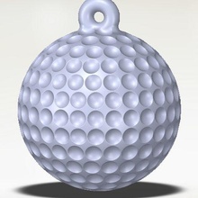 golf keyring key chain ball game sport 3d print model - Mito3D