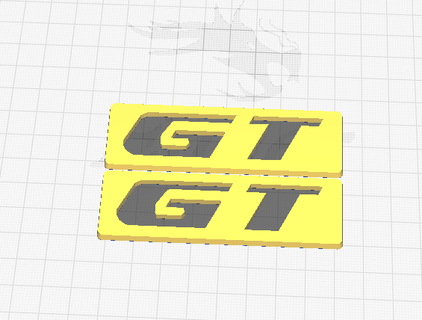 golf mk2 côté gt emblème golf2 ii jetta badge gti 3d print model - Mito3D