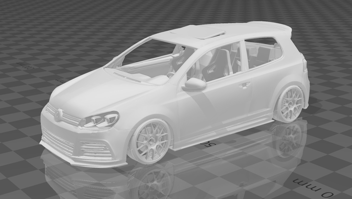 golf mk6 r-line kit 124 resin vw volkswagen custom german car toy 3d 3d print model - Mito3D