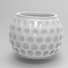 golf fioriera casa cnc il vaso verde La stampa 3d Stampa stl modello palla fiori fiore 3d print model - Mito3D