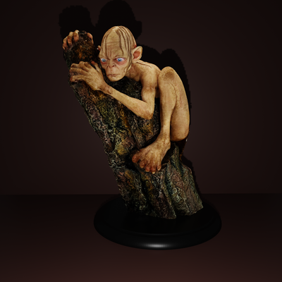 gollüm sanat heykel lüks koleksiyon süs eser vay smeagol trahald lotr yüzüklerin efendisi thehobbit hobbit yüzükler bilbo 3d print model - Mito3D