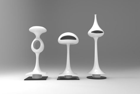 golly-pods planters golly pod decors table art artifacts interior pot vase 3d print model - Mito3D