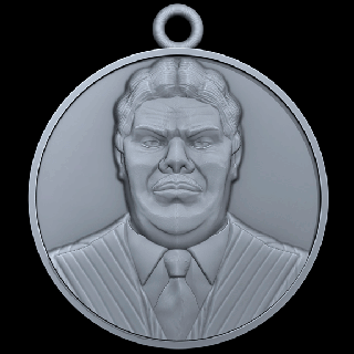 gomez addams keychain Art free pendant bas-relief wednesday jenna ortega family thing bust luis guzman actor morticia 3d print model - Mito3D