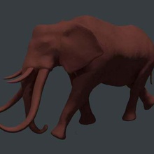 gomphothere elefante 4 dentes de jogo animais estátua sls sla animal estimação miniatura fdm elefantes dlp 3d print model - Mito3D